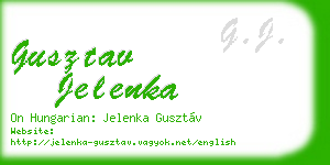 gusztav jelenka business card