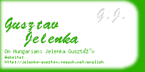 gusztav jelenka business card